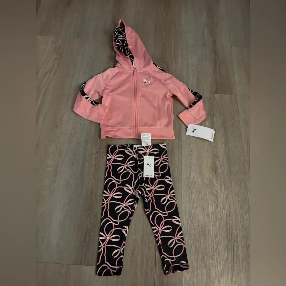 Puma Pink and Black Kids Set - Picture 1 of 5
